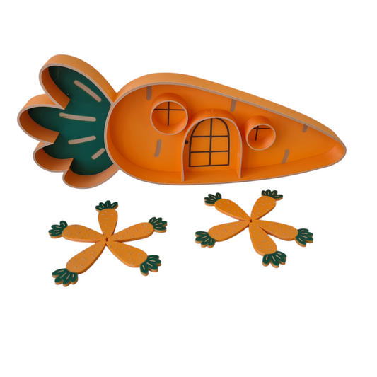 Whimsical Carrot House Play EcoTray